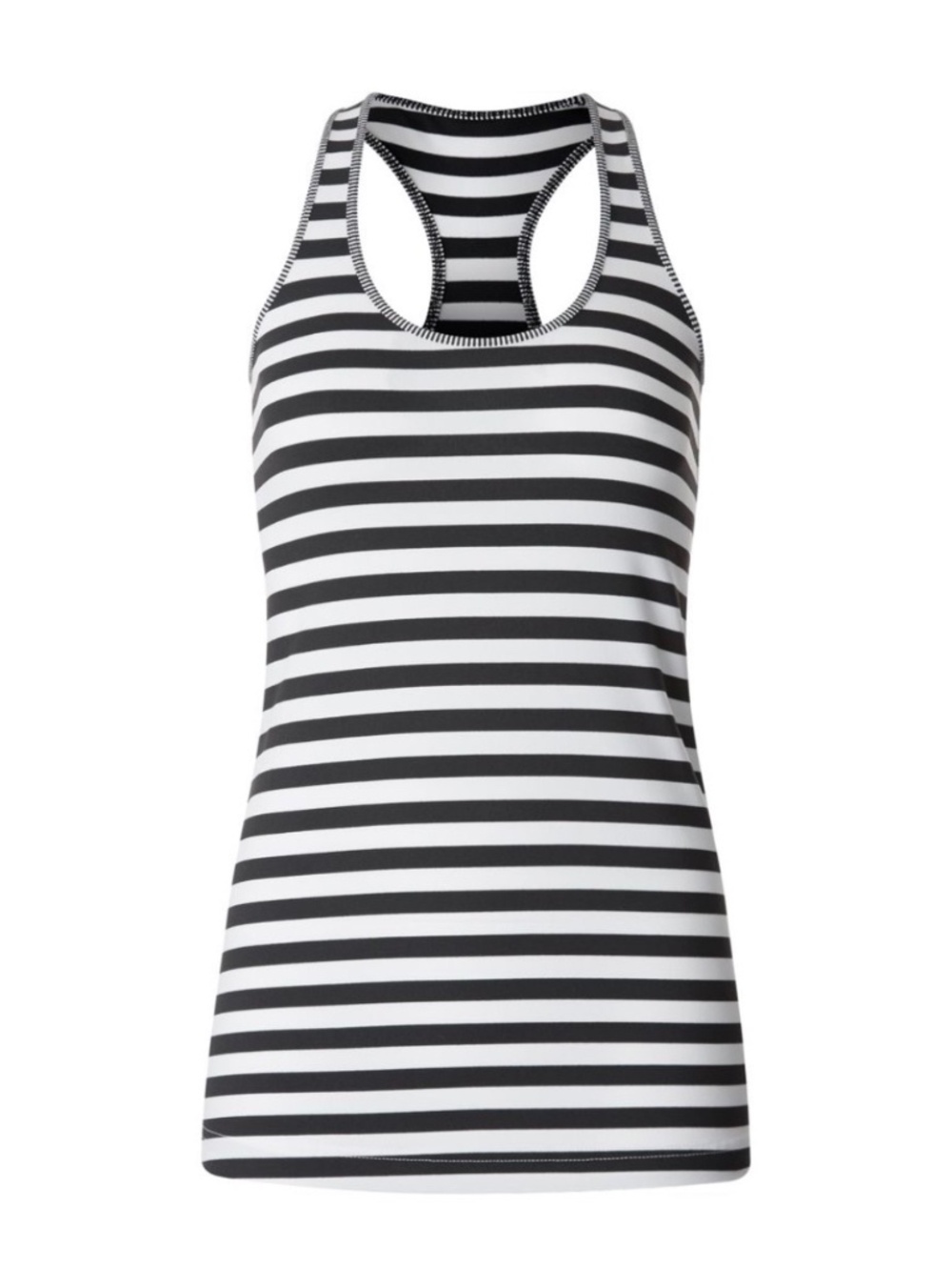 LULULEMON | Black & White Stripe Racerback Tank | Size XS